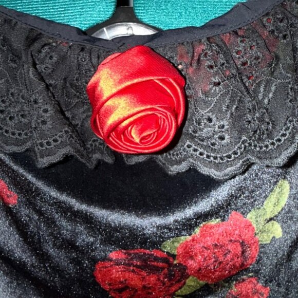 For Love & Lemons Yara Rose Velour Mini Dress Size 2X - Picture 3 of 16